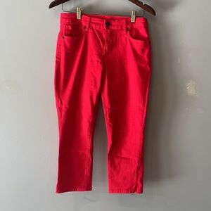 Kit jeans red crop skinny jeans